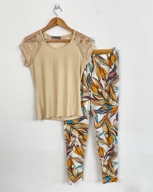 Tropical Women Pant Set