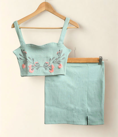 Heather Women Skirt Set
