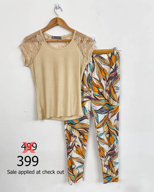 Tropical Women Pant Set